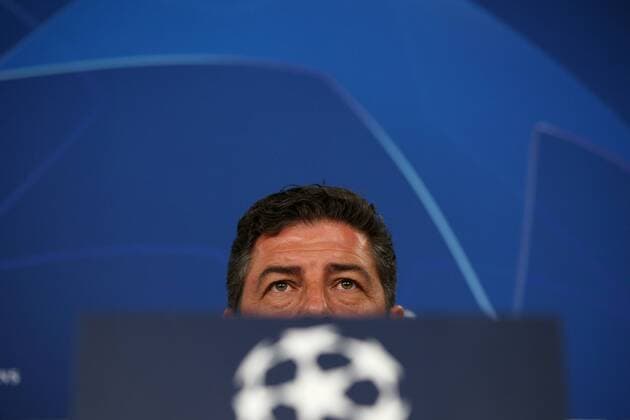 September 18, 2018 - Lisbon, Portugal - Benfica s head coach Rui Vitoria attends a press conference PK Pressekonferenz on the eve of the UEFA Champions League Group E football match SL Benfica vs Bayern Munich at the Luz stadium in Lisbon, Portugal on September 18, 2018. UEFA Champions League Group E - Bayern Munich s press conference and training session - ZUMAf123 20180918_zap_f123_021 Copyright: xPedroxFiuzax