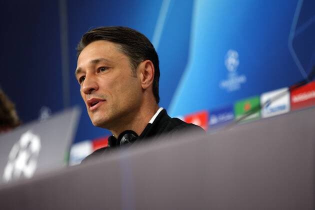 September 18, 2018 - Lisbon, Portugal - Bayern s head coach Niko Kovac from Croatia attends a press conference PK Pressekonferenz on the eve of the UEFA Champions League Group E football match SL Benfica vs Bayern Munich at the Luz stadium in Lisbon, Portugal on September 18, 2018. UEFA Champions League Group E - Bayern Munich s press conference and training session - ZUMAf123 20180918_zap_f123_004 Copyright: xPedroxFiuzax