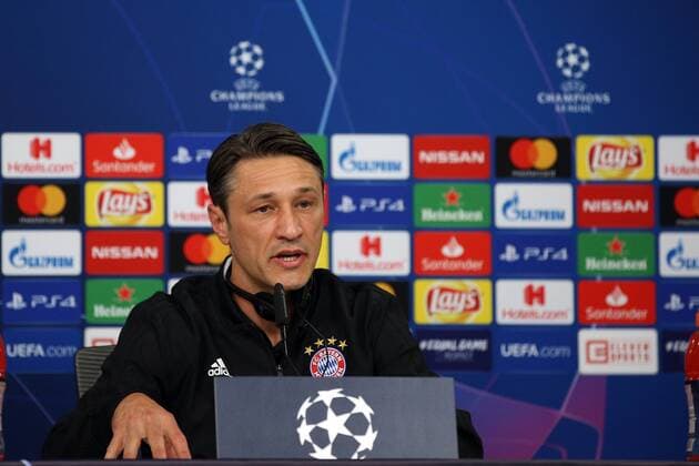 September 18, 2018 - Lisbon, Portugal - Bayern s head coach Niko Kovac from Croatia attends a press conference PK Pressekonferenz on the eve of the UEFA Champions League Group E football match SL Benfica vs Bayern Munich at the Luz stadium in Lisbon, Portugal on September 18, 2018. UEFA Champions League Group E - Bayern Munich s press conference and training session - ZUMAf123 20180918_zap_f123_007 Copyright: xPedroxFiuzax