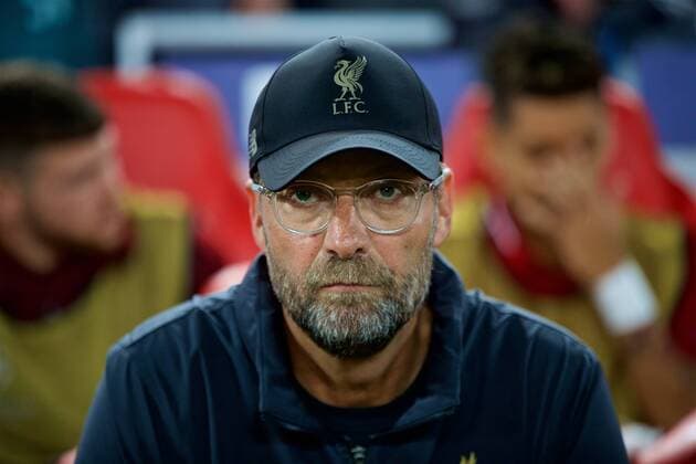 Sport Bilder des Tages (180919) -- LIVERPOOL, Sept. 19, 2018 -- Liverpool s manager Jurgen Klopp is seen before the UEFA Champions League Group C match between Liverpool and Paris Saint-Germain at Anfield Stadium in Liverpool, Britain on Sept. 18, 2018. Liverpool won 3-2. FOR EDITORIAL USE ONLY. NOT FOR SALE FOR MARKETING OR ADVERTISING CAMPAIGNS. NO USE WITH UNAUTHORIZED AUDIO, VIDEO, DATA, FIXTURE LISTS, CLUB LEAGUE LOGOS OR LIVE SERVICES. ONLINE IN-MATCH USE LIMITED TO 45 IMAGES, NO VIDEO EMULATION. NO USE IN BETTING, GAMES OR SINGLE CLUB LEAGUE PLAYER PUBLICATIONS. (SP)BRITAIN-LIVERPOOL-FOOTBALL-UEFA CHAMPIONS LEAGUE-LIVERPOOL VS PSG HanxYan