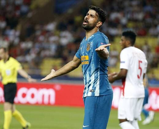 Partido de la Liga de Campeones entre el Monaco y el Atletico. En la imagen, Diego Costa. Champions League match between Monaco and Atletico. In this picture, Diego Costa. 