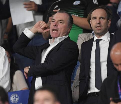18 09 2018 Football UEFA Champions League Season 2018 2019 Preliminary Round 1 Gameday FC Schalke 04 FC Porto Chairman of the Board Clemens Toennies Clemens Tönnies Schalke 04 Alexander Jobst Schalke Marketing Team2