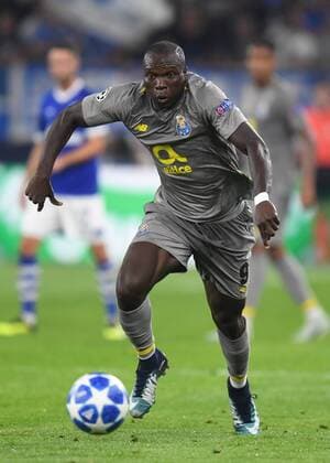 UEFA Champions League Group Stage Match 1 Season 2018 2019 FC Schalke 04 vs. FC Porto 18 09 18 Veltins Arena Gelsenkirchen Vincent Aboubaka FC Porto Action Single image UEFA regulations prohibit any use of images as image sequences or quasi-video