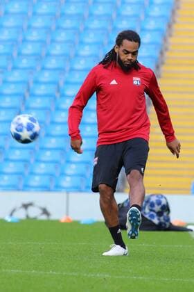 Olympique Lyonnais Training Jason Denayer of Olympique Lyonnais during open training at the Etihad Stadium, Manchester Content Not Available For UK Newspapers Copyright: xStevexMcCormickx FIL-12292-0010