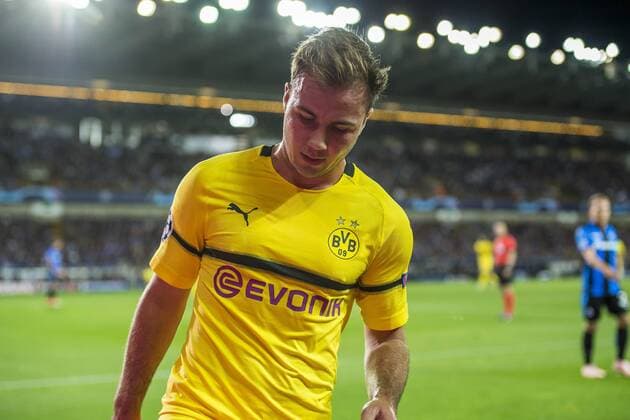 Football Champions League Season 2018 2019 Group Stage 1 Gameday Club Bruges Borussia Dortmund on 18 09 2018 in Jan Breydel Stadium in Bruges Belgium Dortmunds Mario Goetze Goetze goes to the corner DFL REGULATIONS PROHIBIT ANY USE OF PHOTOGRAPHS AS IMAGE SEQUENCES AND OR QUASI VIDEO Copyright: xKirchner DavidxInderliedx