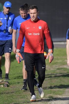 Genk s goalkeeper Danny Vukovic pictured before a training session of Belgian soccer team KRC Genk, Wednesday 19 September 2018 in Genk. Tomorrow KRC Genk will meet Swedish club Malmo FF on day one of the UEFA Europa League group stage. YORICKxJANSENS  x05429091x
