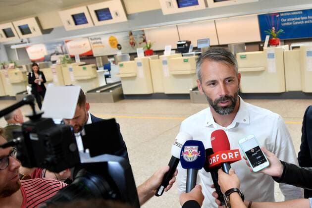SOCCER - EL, RB Leipzig vs RBS SALZBURG,AUSTRIA,19.SEP.18 - SOCCER - UEFA Europa League, group stage, RasenBallsport Leipzig vs Red Bull Salzburg, departure from Salzburg Airport. Image shows head coach Marco Rose (RBS). GEPAxpictures xFlorianxErtl