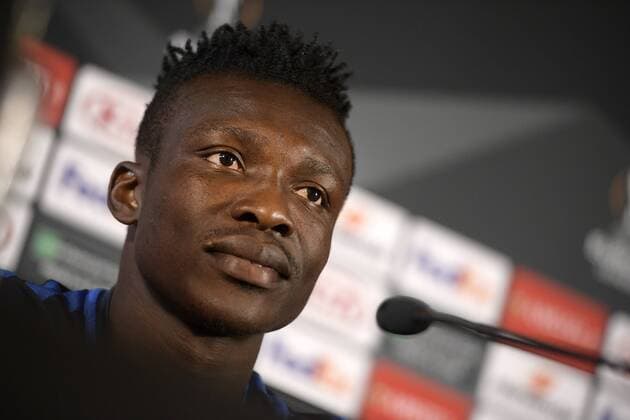 Genk s Joseph Aidoo pictured during a press conference PK Pressekonferenz of Belgian soccer team KRC Genk, Wednesday 19 September 2018 in Genk. Tomorrow KRC Genk will meet Swedish club Malmo FF on day one of the UEFA Europa League group stage. YORICKxJANSENS  x05429207x