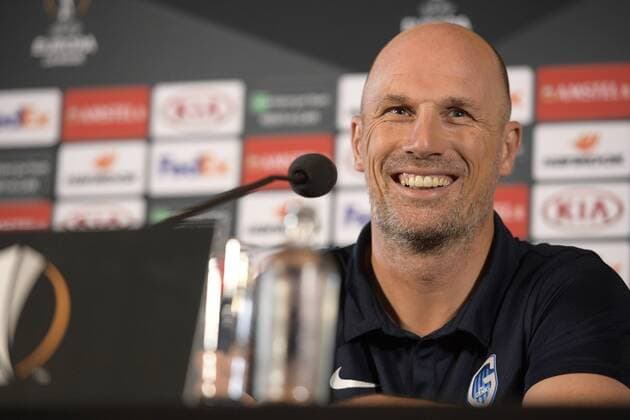 Genk s head coach Philippe Clement pictured during a press conference PK Pressekonferenz of Belgian soccer team KRC Genk, Wednesday 19 September 2018 in Genk. Tomorrow KRC Genk will meet Swedish club Malmo FF on day one of the UEFA Europa League group stage. YORICKxJANSENS  x05429219x