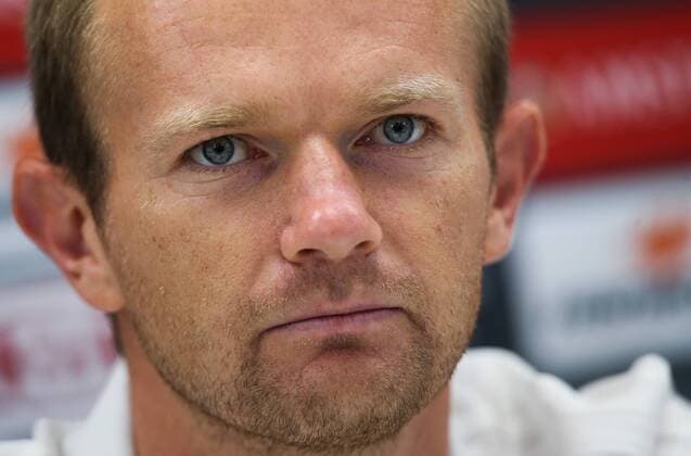 SOCCER - EL, Rapid vs Spartak VIENNA,AUSTRIA,19.SEP.18 - SOCCER - UEFA Europa League, group stage, SK Rapid Wien vs Spartak Moscow, preview, press conference PK Pressekonferenz Rapid. Image shows Mario Sonnleitner (Rapid). GEPAxpictures xPhilippxBrem