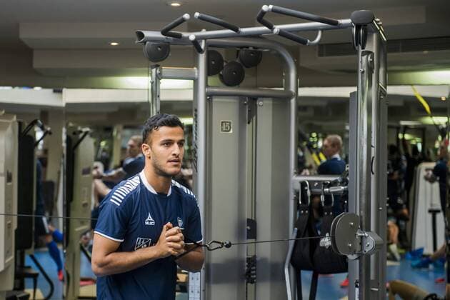 180919 Harmet Singh of Sarpsborg 08 during a training session ahead of the Europe league match between Besiktas and Sarpsborg 08 on September 19, 2018 in Istanbul Photo Fredrik Varfjell BILDBYRAN Code FV 150140  Copyright: FREDRIKxVARFJELL BB180919FV039