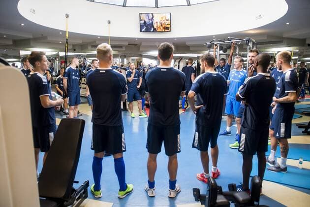 180919 The players of Sarpsborg 08 during a training session ahead of the Europe league match between Besiktas and Sarpsborg 08 on September 19, 2018 in Istanbul Photo Fredrik Varfjell BILDBYRAN Code FV 150140  Copyright: FREDRIKxVARFJELL BB180919FV042