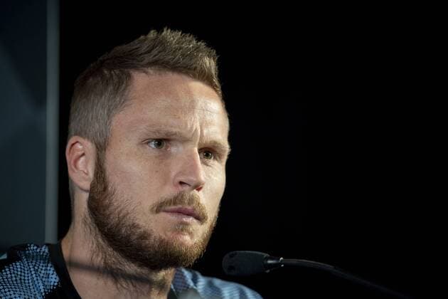 180919 Lasse Nielsen of Malmö FF during a practice and press conference with Malmö FF ahead of the Europa League match against Genk on September 19, 2018 in Genk Photo Ludvig Thunman BILDBYR N code LT 35537  Copyright: LUDVIGxTHUNMAN BB180919LT015