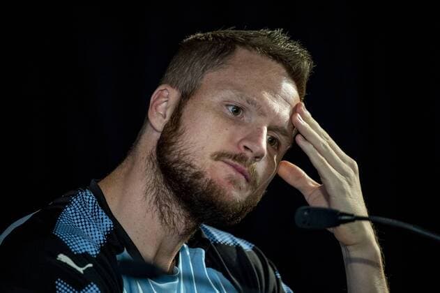 180919 Lasse Nielsen of Malmö FF during a practice and press conference with Malmö FF ahead of the Europa League match against Genk on September 19, 2018 in Genk Photo Ludvig Thunman BILDBYR N code LT 35537  Copyright: LUDVIGxTHUNMAN BB180919LT025