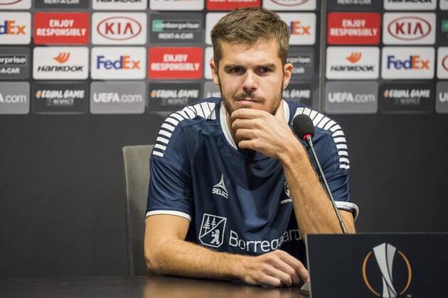 180919 Joachim Thomassen or Sarpsborg 08 during a press conference ahead of the Europe league match between Besiktas and Sarpsborg 08 on September 19, 2018 in Istanbul Photo Fredrik Varfjell BILDBYRAN Code FV 150141  Copyright: FREDRIKxVARFJELL BB180919FV045