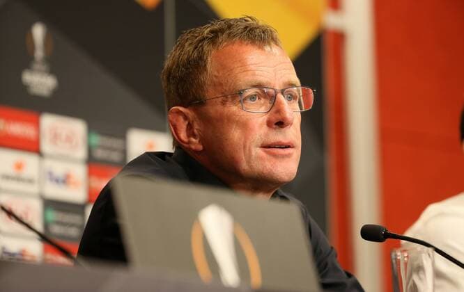 RB Leipzig Press Conference Football Leipzig 19 09 2018 Red Bull Arena Football Rasenballsport Leipzig RB Leipzig Press conference before the Euroleague match against Salzburg In the picture head coach Ralf Rangnick