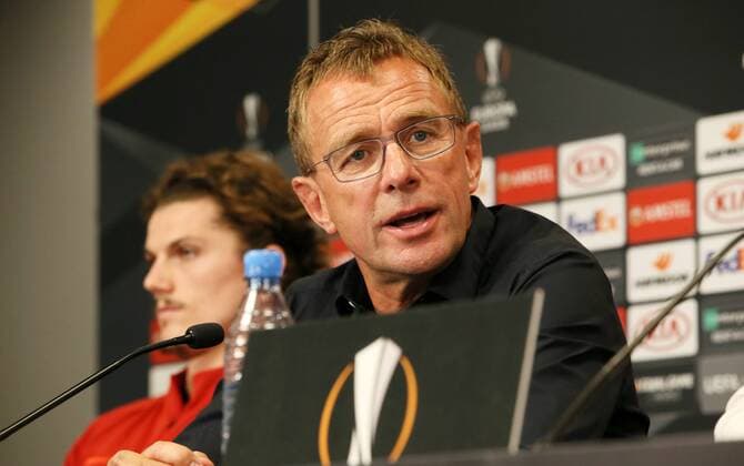 RB Leipzig Press Conference Football Leipzig 19 09 2018 Red Bull Arena Football Rasenballsport Leipzig RB Leipzig Press conference before the Euroleague match against Salzburg In the picture head coach Ralf Rangnick