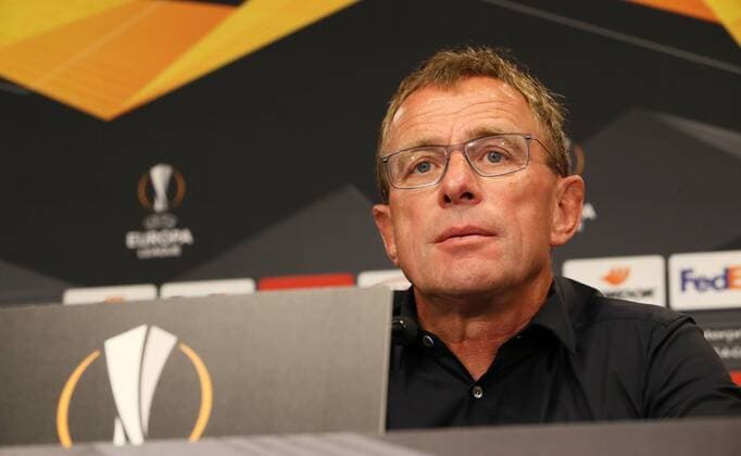 RB Leipzig Press Conference Football Leipzig 19 09 2018 Red Bull Arena Football Rasenballsport Leipzig RB Leipzig Press conference before the Euroleague match against Salzburg In the picture head coach Ralf Rangnick