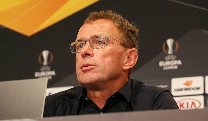 RB Leipzig Press Conference Football Leipzig 19 09 2018 Red Bull Arena Football Rasenballsport Leipzig RB Leipzig Press conference before the Euroleague match against Salzburg In the picture head coach Ralf Rangnick