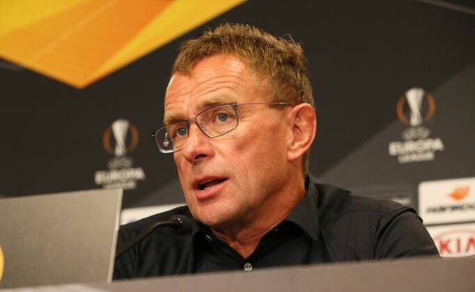 RB Leipzig Press Conference Football Leipzig 19 09 2018 Red Bull Arena Football Rasenballsport Leipzig RB Leipzig Press conference before the Euroleague match against Salzburg In the picture head coach Ralf Rangnick
