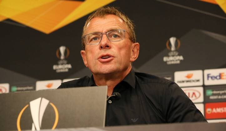 RB Leipzig Press Conference Football Leipzig 19 09 2018 Red Bull Arena Football Rasenballsport Leipzig RB Leipzig Press conference before the Euroleague match against Salzburg In the picture head coach Ralf Rangnick