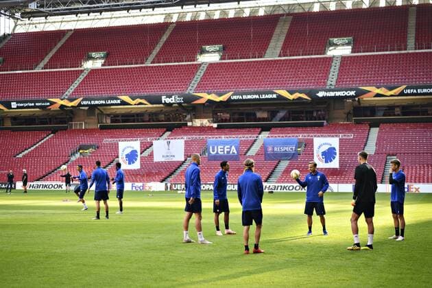 AAben traening med FC Koebenhavn i Parken foer FCK moeder FC Zenit i Europa League-kamp, onsdag den 19. september 2018. Foto: Ritzau Scanpix Philip Davali , Copenhagen Denmark  Copyright: PhilipxDavali PhilipxDavalix cop102 spdk20180919-180856-L