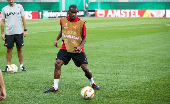 SOCCER - EL, Rapid vs Spartak VIENNA,AUSTRIA,19.SEP.18 - SOCCER - UEFA Europa League, group stage, SK Rapid Wien vs Spartak Moscow, training Spartak. Image shows Fernando (Spartak). GEPAxpictures xPhilippxBrem