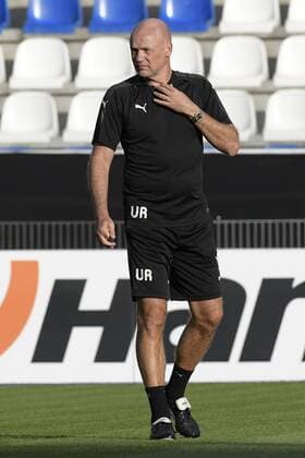 Malmo FF s head coach German Uwe Rosler pictured during a training of Swedish club Malmo FF, Wednesday 19 September 2018 in Genk. Tomorrow Malmo FF will meet Belgian soccer team KRC Genk on day one of the UEFA Europa League group stage. YORICKxJANSENS  x05429435x