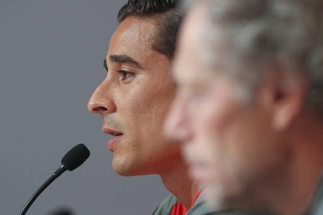 Standard s Guillermo Ochoa pictured during a press conference PK Pressekonferenz of Belgian soccer team Standard de Liege, Wednesday 19 September 2018 in Sevilla, Spain. Tomorrow Standard will meet Spanish club Sevilla FC on day one of the UEFA Europa League group stage. BRUNOxFAHY  x05429440x