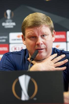 Anderlecht s head coach Hein Vanhaezebrouck pictured during a press conference PK Pressekonferenz of Belgian soccer team RSC Anderlecht, Wednesday 19 September 2018 in Trnava, Slovakia. Tomorrow Anderlecht will meet Slovakian club Spartak Trnava on day one of the UEFA Europa League group stage. JASPERxJACOBS  x05429452x