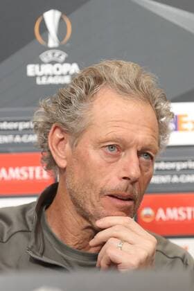 Standard s head coach Michel Preud homme pictured during a press conference PK Pressekonferenz of Belgian soccer team Standard de Liege, Wednesday 19 September 2018 in Sevilla, Spain. Tomorrow Standard will meet Spanish club Sevilla FC on day one of the UEFA Europa League group stage. BRUNOxFAHY  x05429467x