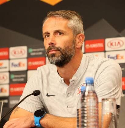 FC Salzburg Press Conference Football Euroleague Leipzig 19 09 2018 Red Bull Arena Football FC Salzburg Press conference before the Euroleague match at RB Leipzig Picture Coach Marco Rose