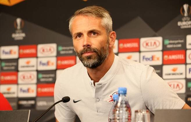 FC Salzburg Press Conference Football Euroleague Leipzig 19 09 2018 Red Bull Arena Football FC Salzburg Press conference before the Euroleague match at RB Leipzig Picture Coach Marco Rose