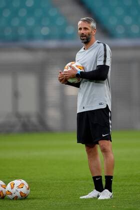 SOCCER - EL, RB Leipzig vs RBS LEIPZIG,GERMANY,19.SEP.18 - SOCCER - UEFA Europa League, group stage, RasenBallsport Leipzig vs Red Bull Salzburg, preview, training of RBS. Image shows head coach Marco Rose (RBS). GEPAxpictures xFlorianxErtl