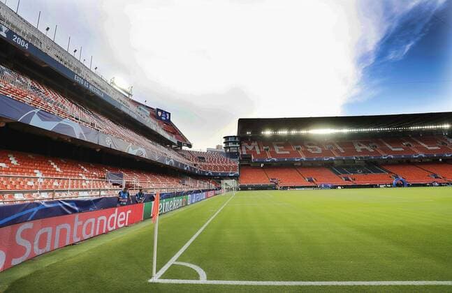 Fußball, Stadiongeschichte FC Valencia VALENCIA, 19-09-2018, Stadium Mestalla, season 2018 2019, Champions League football. Stadium overview during the match Valencia CF - Juventus Valencia - Juventus  x2476621x