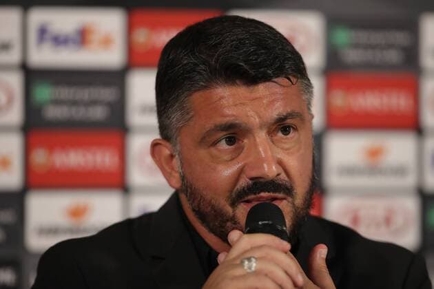 Fussball Europa League 2018 - 2019 19.09.2018, Fussball Europa League, UEFA Europa League, 2018-2019, Gruppenphase, Gruppe F, Spieltag 1, Luxemburg, Stade Josy Barthel, Luxemburg (LUX) - F91 Dudelange, Düdelingen, AC Mailand, Milan, AC Milan (ITA) vl: Gennaro Gattuso (AC Mailand, Milan, Trainer, Coach) Portrait - Pressekonferenz 