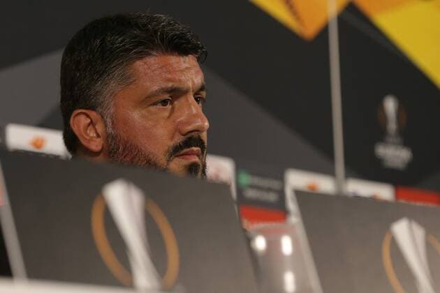 Fussball Europa League 2018 - 2019 19.09.2018, Fussball Europa League, UEFA Europa League, 2018-2019, Gruppenphase, Gruppe F, Spieltag 1, Luxemburg, Stade Josy Barthel, Luxemburg (LUX) - F91 Dudelange, Düdelingen, AC Mailand, Milan, AC Milan (ITA) vl: Gennaro Gattuso (AC Mailand, Milan, Trainer, Coach) Portrait - Pressekonferenz 