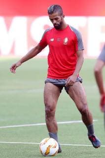 Standard s Mehdi Carcela pictured during a training session of Belgian soccer team Standard de Liege, Wednesday 19 September 2018 in Sevilla, Spain. Tomorrow Standard will meet Spanish club Sevilla FC on day one of the UEFA Europa League group stage. BRUNOxFAHY  x05429577x