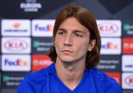 PXL_Press conference GNK Dinamo 19.09.2018., stadium Maksimir, Zagreb, Croatia - Coach of GNK Dinamo Nenad Bjelica and footballer Ivan Sunjic held a press conference PK Pressekonferenz before the match of the first round of the UEFA Champions between GNK Dinamo vs Fenerbahce S.K. Ivan Sunjic.  MarkoxPrpic PIXSELL