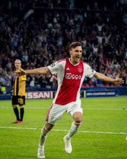 Nico Tagliafico of Ajax 1-0 during the UEFA Champions League group E match between Ajax Amsterdam and AEK FC at the Johan Cruijff Arena on September 19, 2018 in Amsterdam, The Netherlands UEFA Champions League 2018 2019 xVIxVIxImagesx xRonaldxBonestrooxIVx 12173019