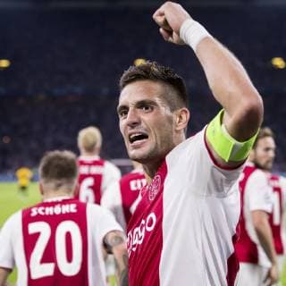Sport Bilder des Tages AMSTERDAM, AFC Ajax - AEK Athens FC, football, Champions League, season 2018-2019, 19-09-2018, Stadium Johan Cruijff Arena, Ajax player Dusan Tadic is celebrating the 2-0 of his team Ajax - AEK Athens  x2476810x