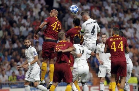 Soccer match between Real Madrid and Rome of the Champions League 2018 2019 held at the Santiago Bernabeu stadium in Madrid Photo Jose Cuesta 261 Cordon Press Sergio Ramos  xJosexLuisxCuestax xx