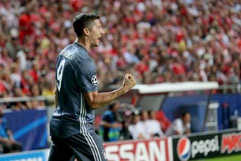 Robert Lewandowski Bayern Muenchen 9 rejoicing after 0 1 Bayern Munich vs Benfica Lisbon Soccer Champions League Group stage 19 09 2018 Bayern Munich vs Benfica Lisbon Soccer Champions League Group stage 19 09 2018 Lisbon Copyright: xLanger Eibner-Pressefotox EP_HLR