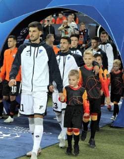 Midfielder Florian Grillitsch of TSG 1899 Hoffenheim hits the pitch before the UEFA Champions League Group F match against FC Shakhtar Donetsk at the Metalist Stadium, Kharkiv, northeastern Ukraine, September 19, 2018. Ukrinform. Shakhtar vs. Hoffenheim in Kharkiv  Copyright: xVyacheslavxMadiyevskyyx