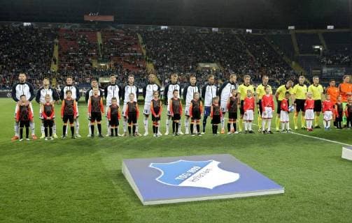 Players of TSG 1899 Hoffenheim line up before the UEFA Champions League Group F match against FC Shakhtar Donetsk at the Metalist Stadium, Kharkiv, northeastern Ukraine, September 19, 2018. Ukrinform. Shakhtar vs. Hoffenheim in Kharkiv  Copyright: xVyacheslavxMadiyevskyyx