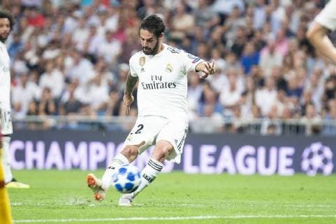 Real Madrid Francisco Alarcon Isco during UEFA Champions League match between Real Madrid and A.S.Roma at Santiago Bernabeu Stadium in Madrid, Spain. September 19, 2018.  (3272029)