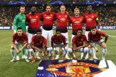 Soccer UEFA Champions League BSC Young Boys Manchester United FC Berne Switzerland 19 09 2018 Football UEFA Champions League Season 2018 2019 BSC Young Boys Manchester United FC Team Photo Team line up Manchester