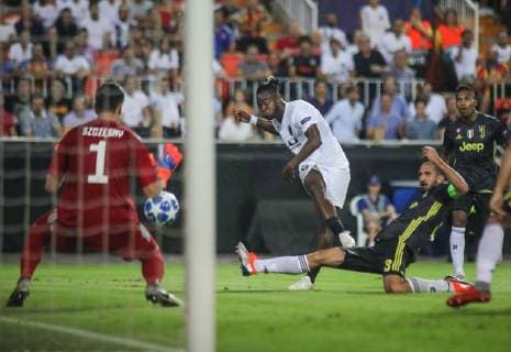 during the match between Valencia CF and Juventus FC on September 19 2018 at Mestalla stadium in Valencia Spain  xCarlaxCortesx xValenciaxCFxvsxJuventusxFCx