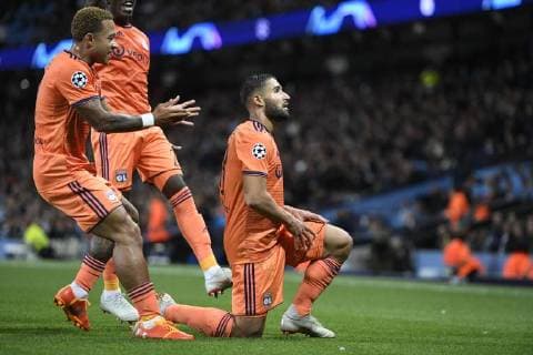 18 NABIL FEKIR (OL) - 11 MEMPHIS DEPAY (OL) - JOIE FOOTBALL : Manchester City vs Lyon - Ligue des Champions - 19 09 2018 AnthonyBIBARD FEP Panoramic 