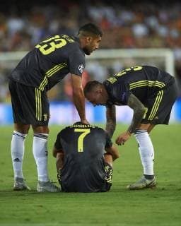 BARCELONA, 19-09-2018. Champions League 2018 2019, date 1. Valencia-Juventus. Cristiano Ronaldo of Juventus after receiving red card during the game Valencia - Juventus Valencia - Juventus  x2477471x